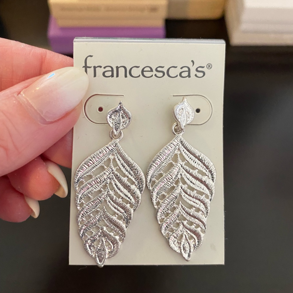 Francescas Feather Earrings - New 12$